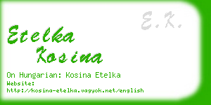 etelka kosina business card